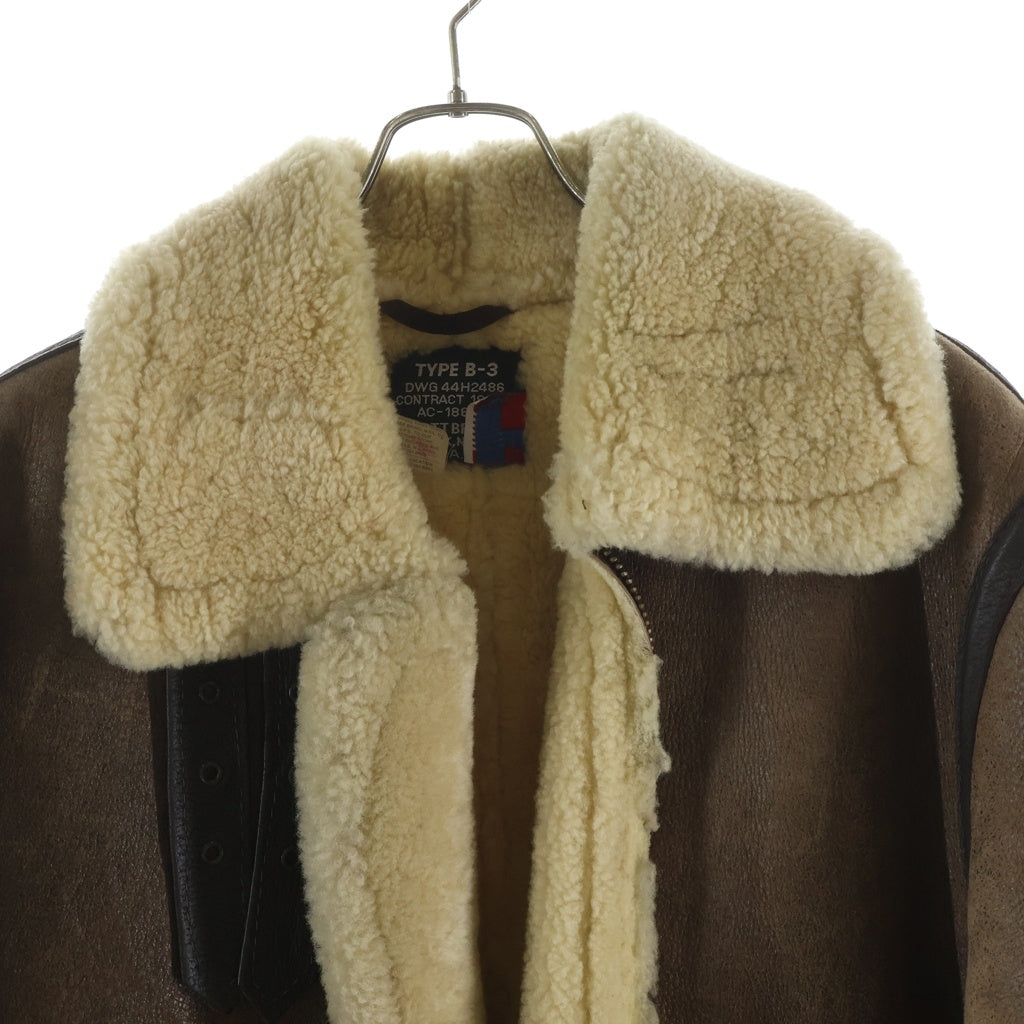 SCHOTT(ショット) TYPE B-3 ボアフリース ムートン レザー フライトジャケット ブラウン