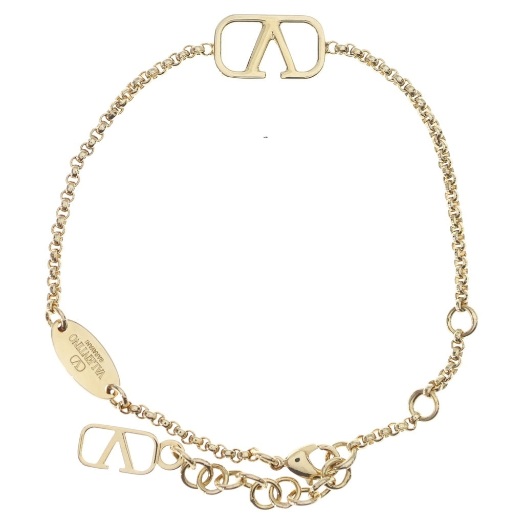 VALENTINO(ヴァレンティノ) Vロゴ チェーン ブレスレット ゴールド レディース