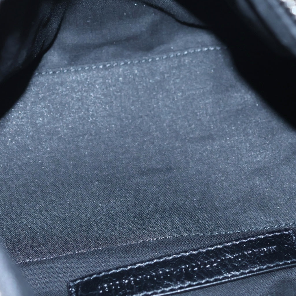 BALENCIAGA(バレンシアガ) ルカゴール シリンダー ショルダーバッグ ブラック レザー 771716 シルバー金具 レディース