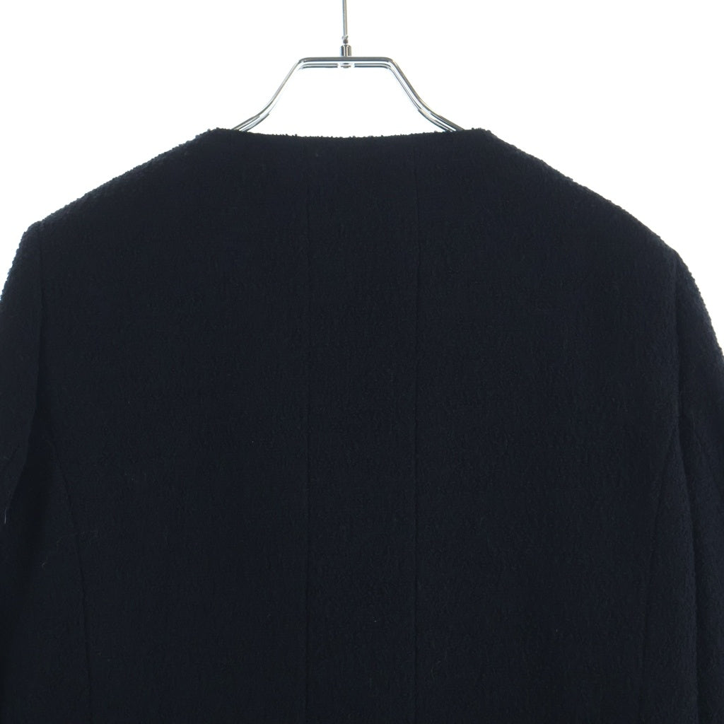 CHANEL(シャネル) ウールツイード 5B ノーカラー ジャケット ブラック レディース