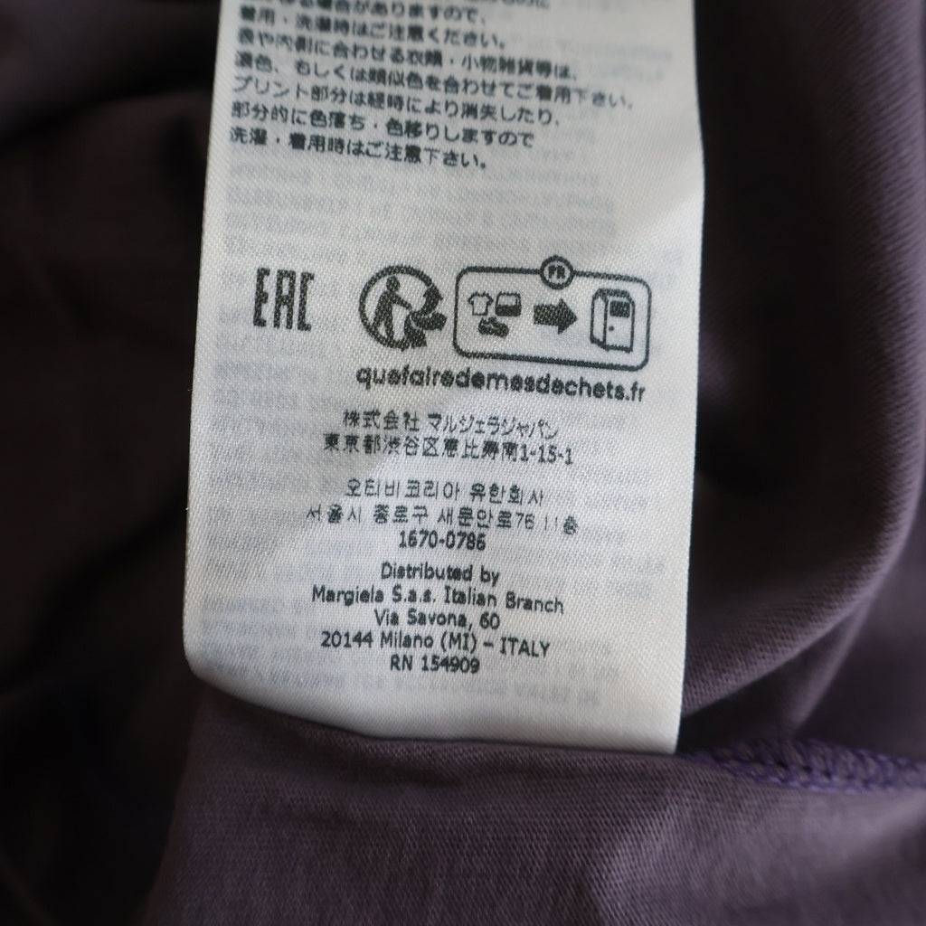 Maison Margiela(メゾンマルジェラ) 24SS リバースロゴ刺繍 クルーネック 半袖 Tシャツ カットソー パープル S51GC0526 S20079 レディース