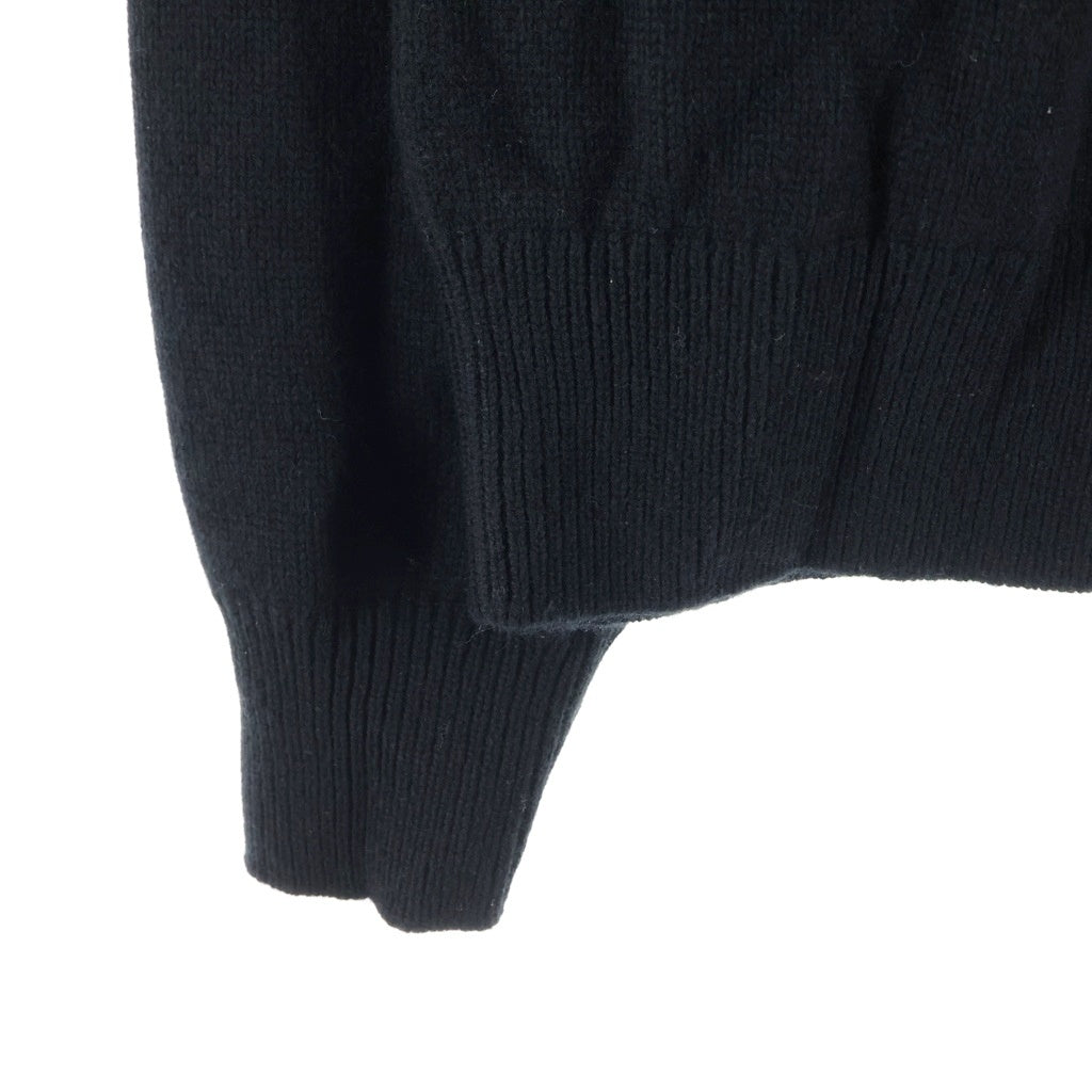 GIVENCHY(ジバンシィ) 23SS カレッジロゴ刺繍 クルーネック カシミヤ混 ウール 長袖 ニット セーター ブラック BM90KX4YC6 レディース