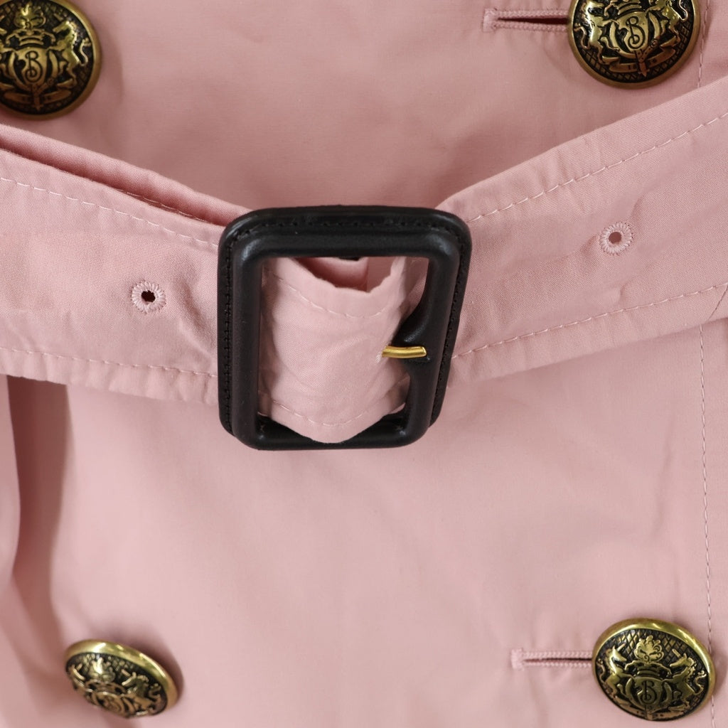BURBERRY(バーバリー) Fitzrovia フィッツロヴィア トレンチコート ショート ライトウェイトコットン ピンク 8118704 レディース