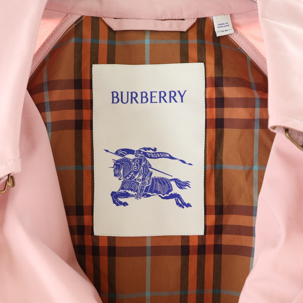 BURBERRY(バーバリー) Fitzrovia フィッツロヴィア トレンチコート ショート ライトウェイトコットン ピンク 8118704 レディース