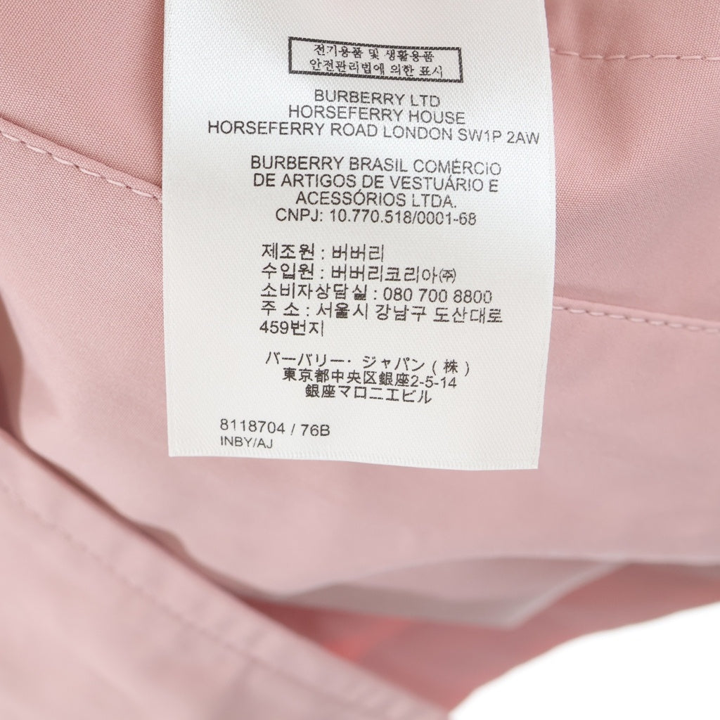 BURBERRY(バーバリー) Fitzrovia フィッツロヴィア トレンチコート ショート ライトウェイトコットン ピンク 8118704 レディース