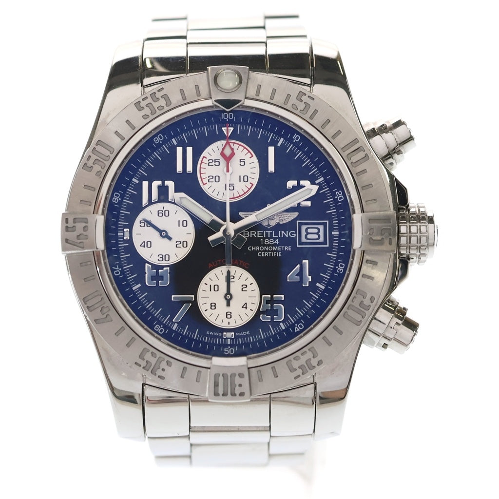 BREITLING(ブライトリング) アベンジャーII クロノグラフ SS/AT ステンレス オートマ 自動巻き 腕時計 A1338111/BC33 黒文字盤