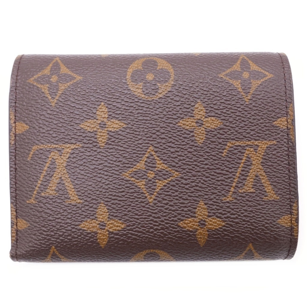 LOUIS VUITTON(ルイヴィトン) モノグラム ポルトフォイユ・ヴィクトリーヌ ローズバレリーヌ コンパクトウォレット 三つ折り財布 コインケース ブラウン×ピンク レザー M62360 ゴールド金具 レディース