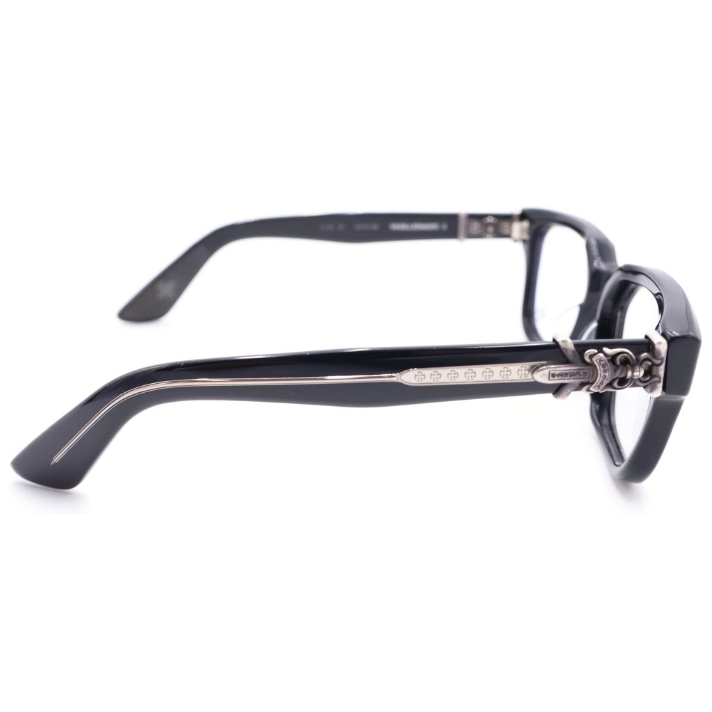 CHROME HEARTS(クロムハーツ) VAGILLIONAIRE II バジリオネア ダガーテンプル ウェリントンフレーム クリアレンズ メガネ 眼鏡 アイウェア ブラック