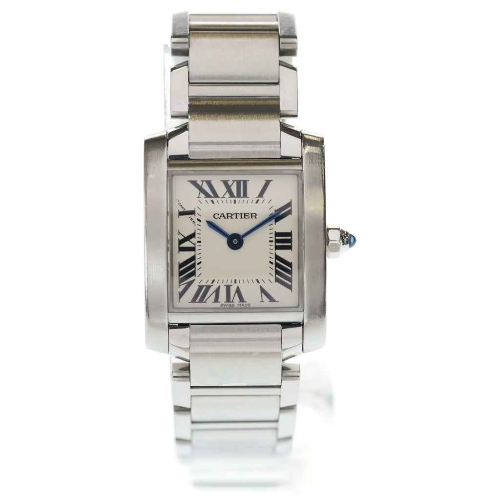 Cartier(カルティエ) タンクフランセーズSM SS/QZ ステンレス クォーツ クオーツ 腕時計 W51008Q3 白文字盤 レディース