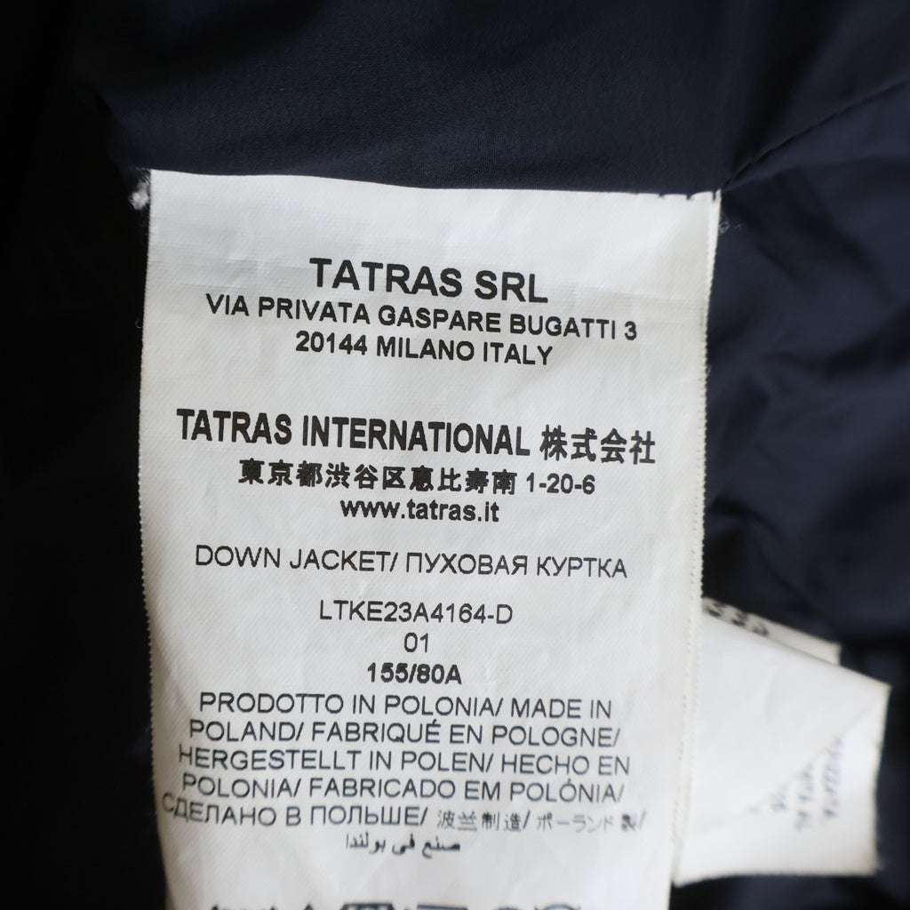 TATRAS(タトラス) ファーフーデッドジップアップダウンジャケット ネイビー LTKE23A4164 レディース