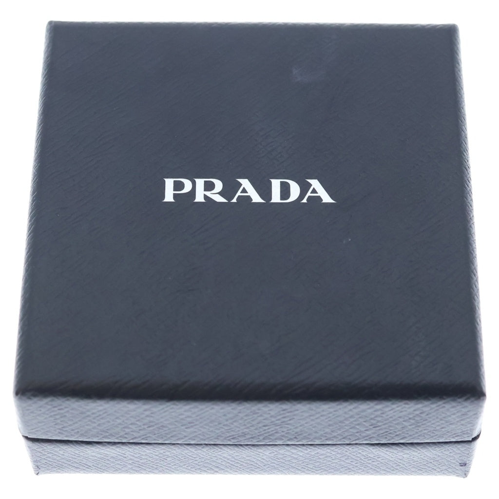 PRADA(プラダ) トライアングルロゴプレート シアリング ボア ウール ヘアバレッタ クリップ ベージュ レディース