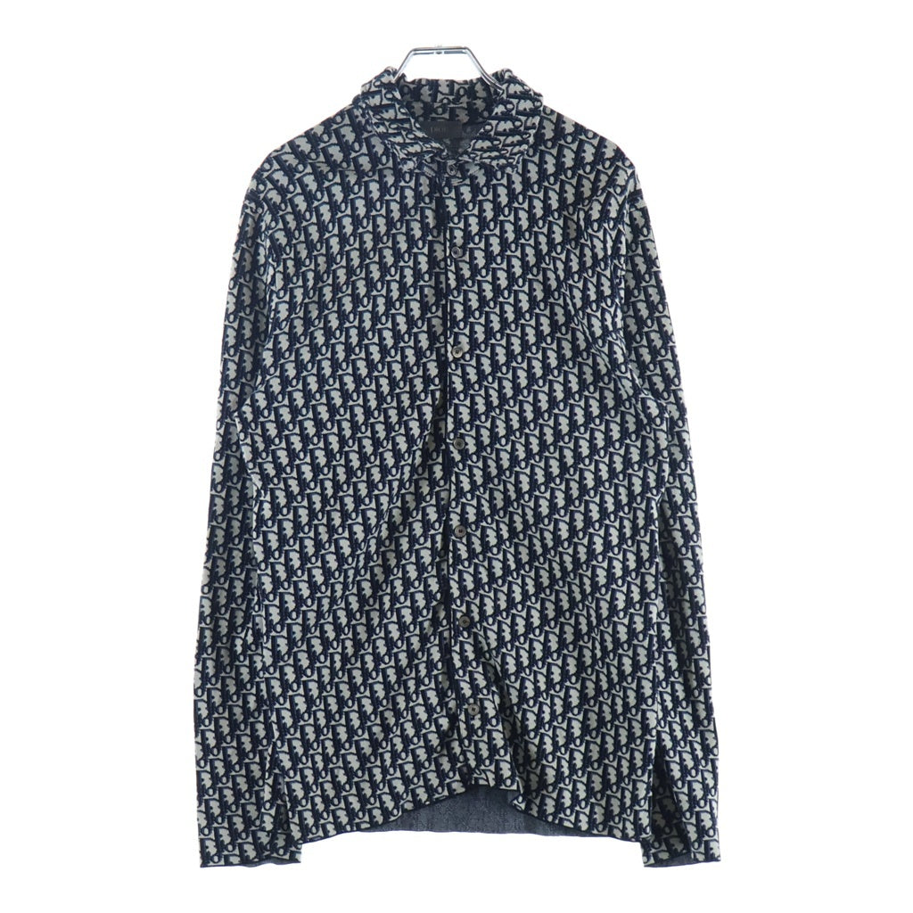 Christian Dior MONSIEUR(クリスチャンディオールムッシュ) オブリーク コットンジャカード オーバーシャツ ネイビー #XS レディース