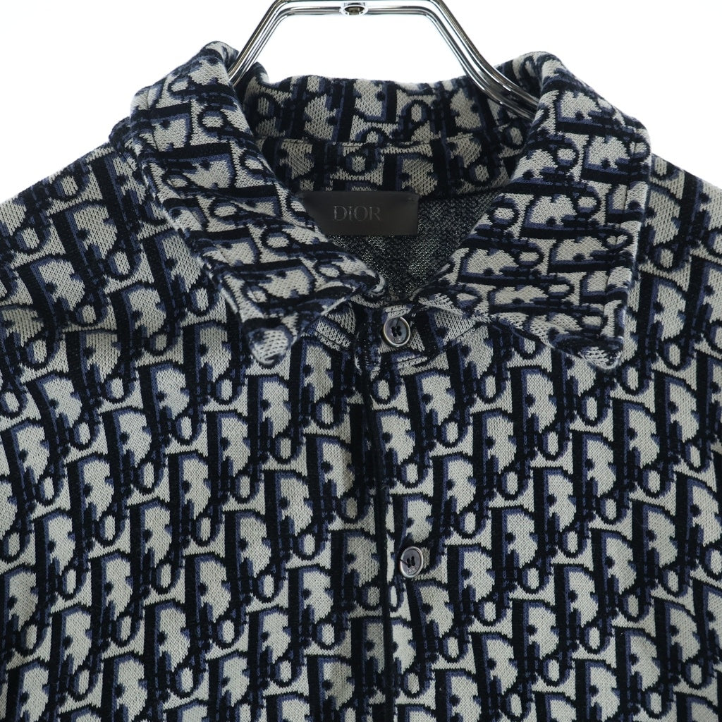 Christian Dior MONSIEUR(クリスチャンディオールムッシュ) オブリーク コットンジャカード オーバーシャツ ネイビー #XS レディース