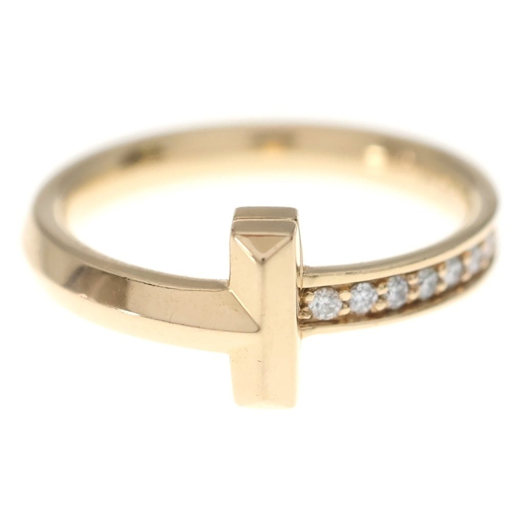 TIFFANY & Co.(ティファニー) Tワン ナロー ダイヤ リング Au750 K18 PG ピンクゴールド 0.08ct レディース