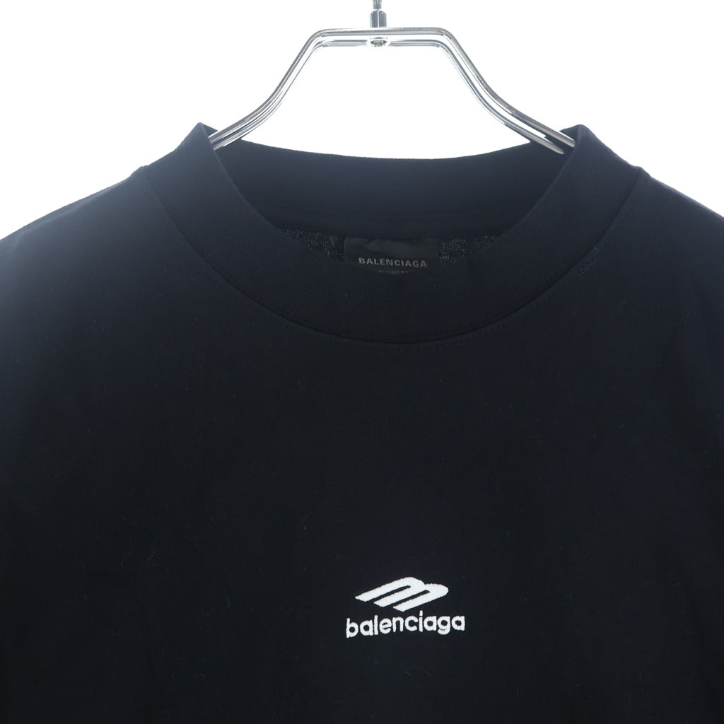 BALENCIAGA(バレンシアガ) SKI ロゴプリント クルーネック 半袖シャツ ブラック #M