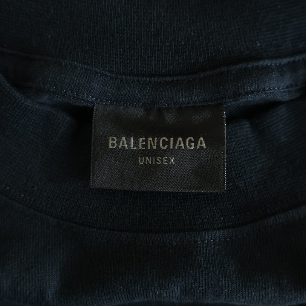 BALENCIAGA(バレンシアガ) フロントロゴプリントTシャツ ブラック #M