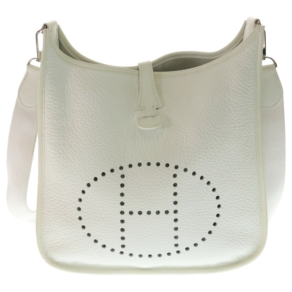 HERMES(エルメス) エブリン2 PM トリヨンクレマンス シルバー金具 ショルダーバッグ □J刻印 ホワイト レディース