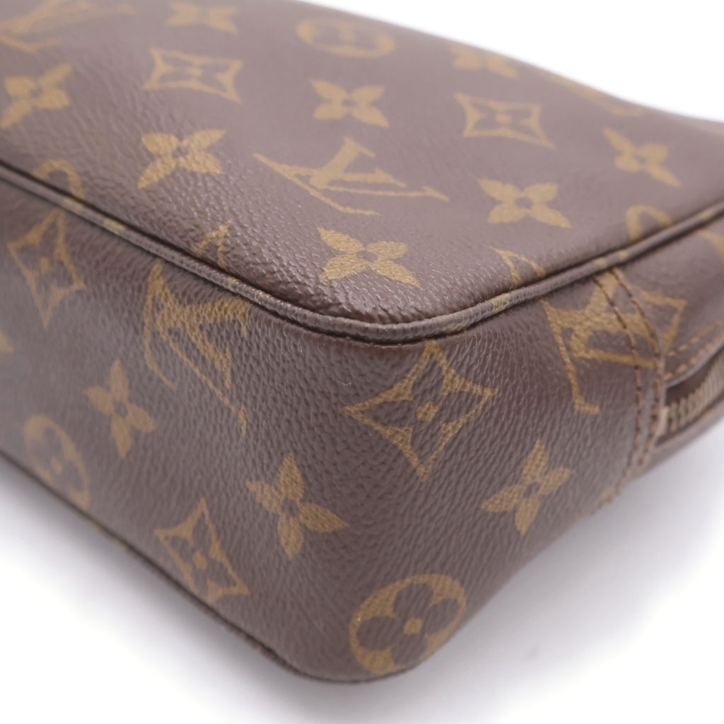 LOUIS VUITTON(ルイヴィトン) モノグラム トゥルーストワレット23 セカンドバッグ ポーチ 収納 ブラウン レザー×PVC M47524 ゴールド金具 レディース