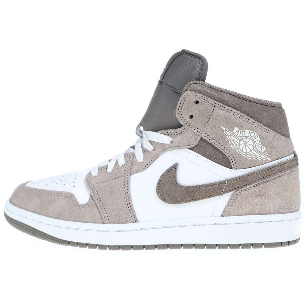 NIKE(ナイキ) AIR JORDAN 1 MID Linen エア ジョーダン 1 リネン ミッドカットスニーカー ベージュ/ホワイト US9/27cm DQ8426-003