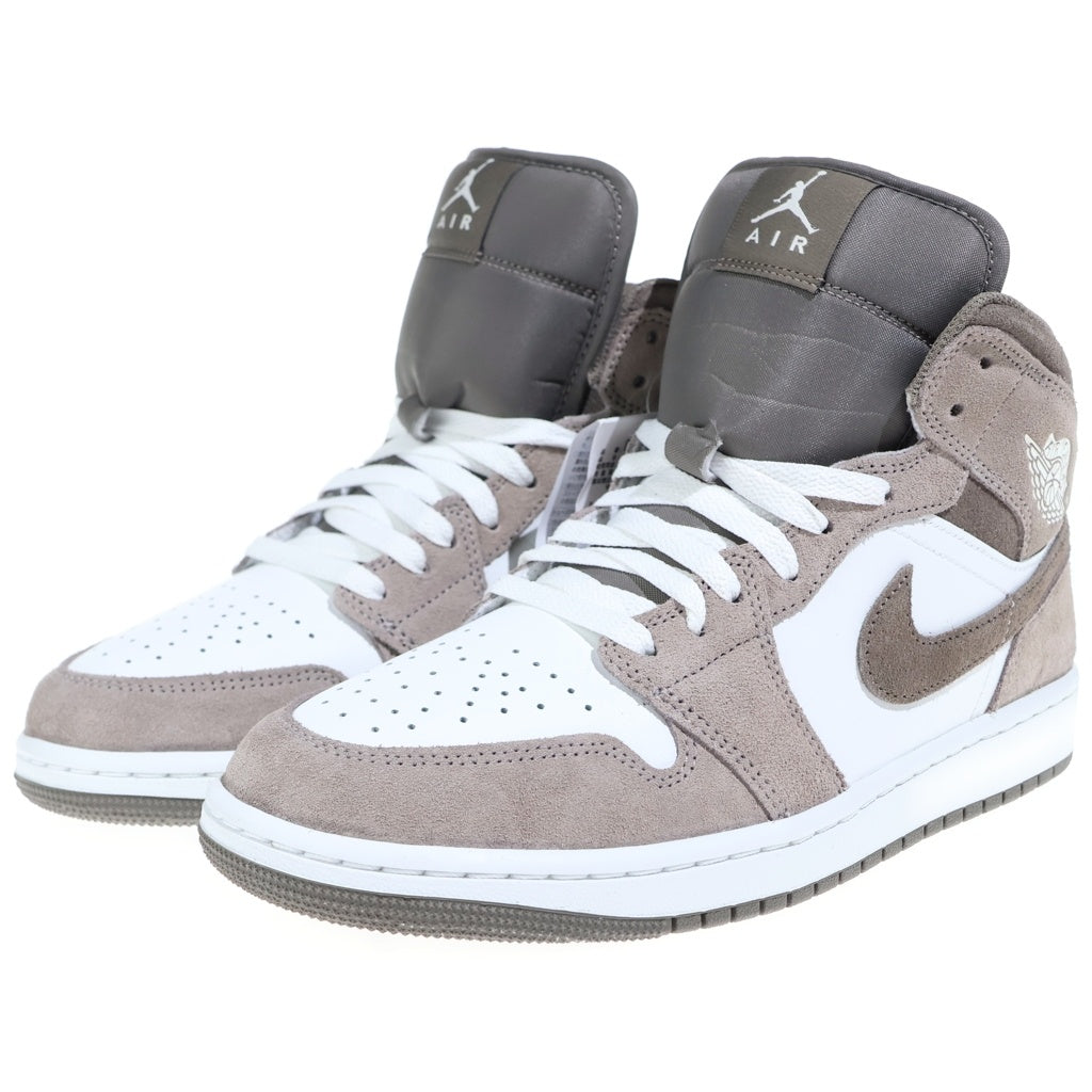 NIKE(ナイキ) AIR JORDAN 1 MID Linen エア ジョーダン 1 リネン ミッドカットスニーカー ベージュ/ホワイト US9/27cm DQ8426-003