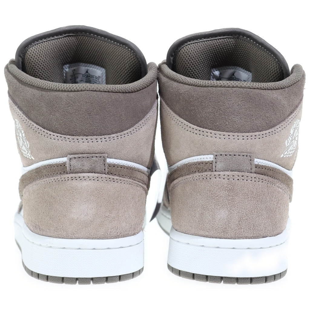NIKE(ナイキ) AIR JORDAN 1 MID Linen エア ジョーダン 1 リネン ミッドカットスニーカー ベージュ/ホワイト US9/27cm DQ8426-003