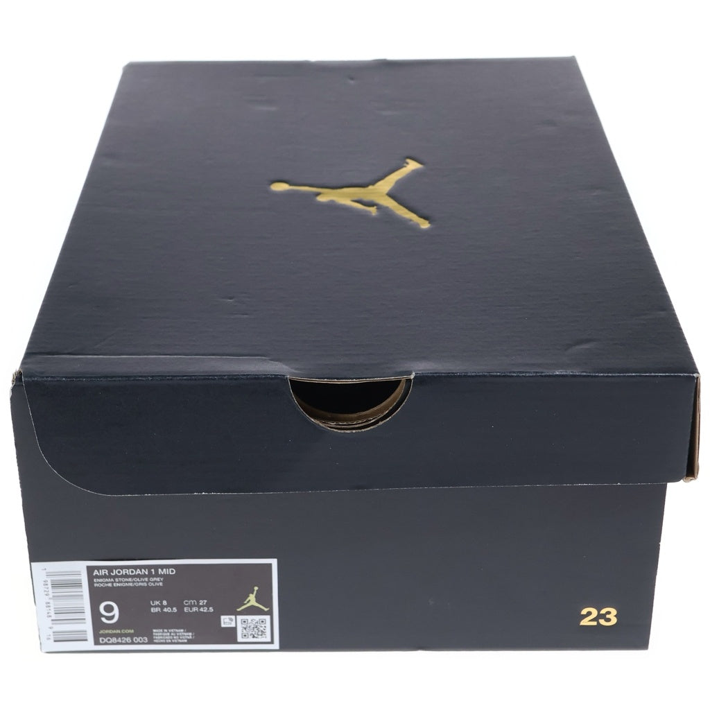 NIKE(ナイキ) AIR JORDAN 1 MID Linen エア ジョーダン 1 リネン ミッドカットスニーカー ベージュ/ホワイト US9/27cm DQ8426-003