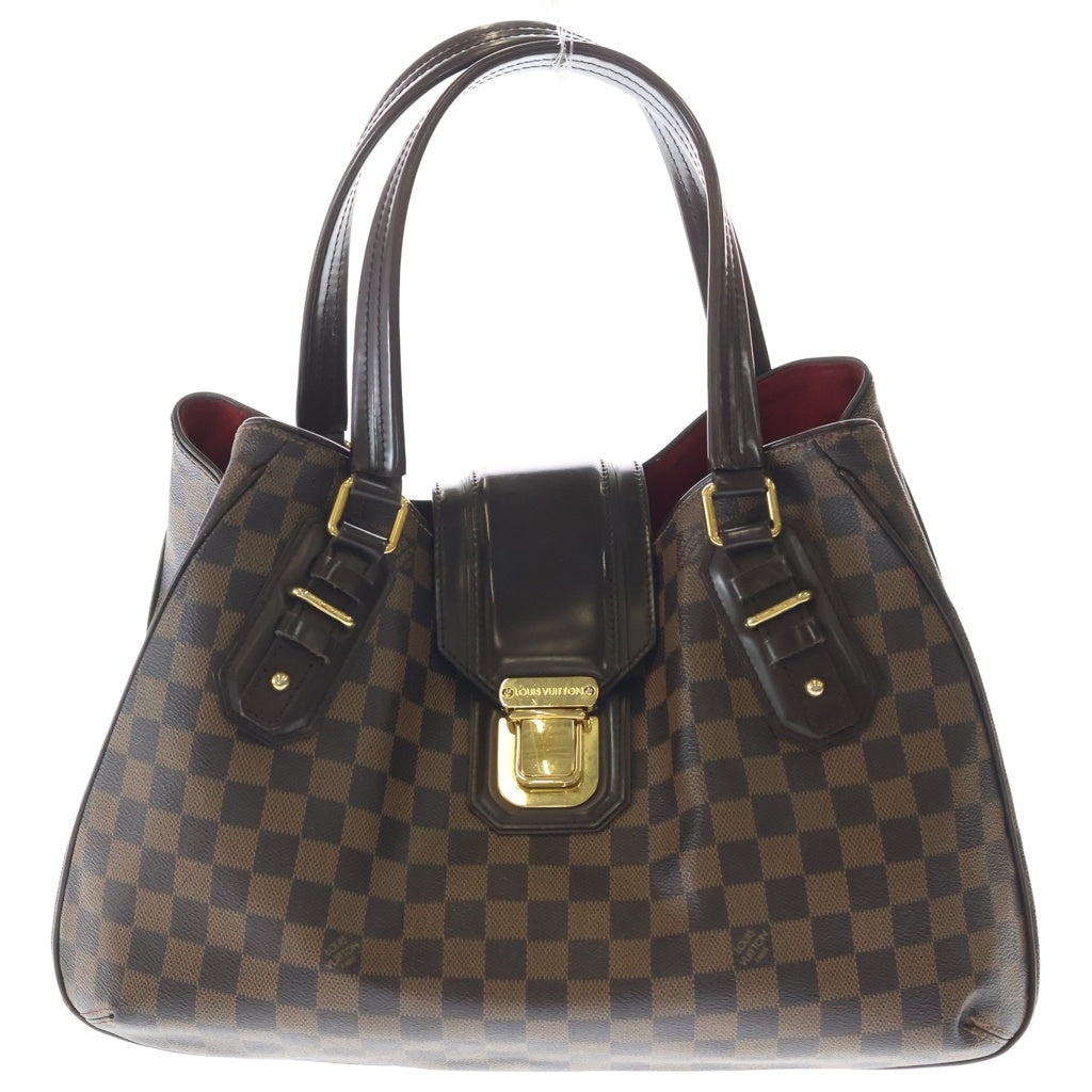 LOUIS VUITTON(ルイヴィトン) ダミエ グリート ハンドバッグ ブラウン レザー×PVC N48108 ゴールド金具 レディース