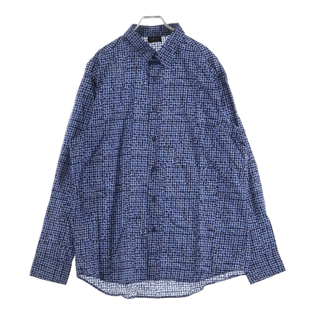 Brioni(ブリオーニ) 長袖シャツ 総柄 ブルーパープル #XL SCCS0L PA021