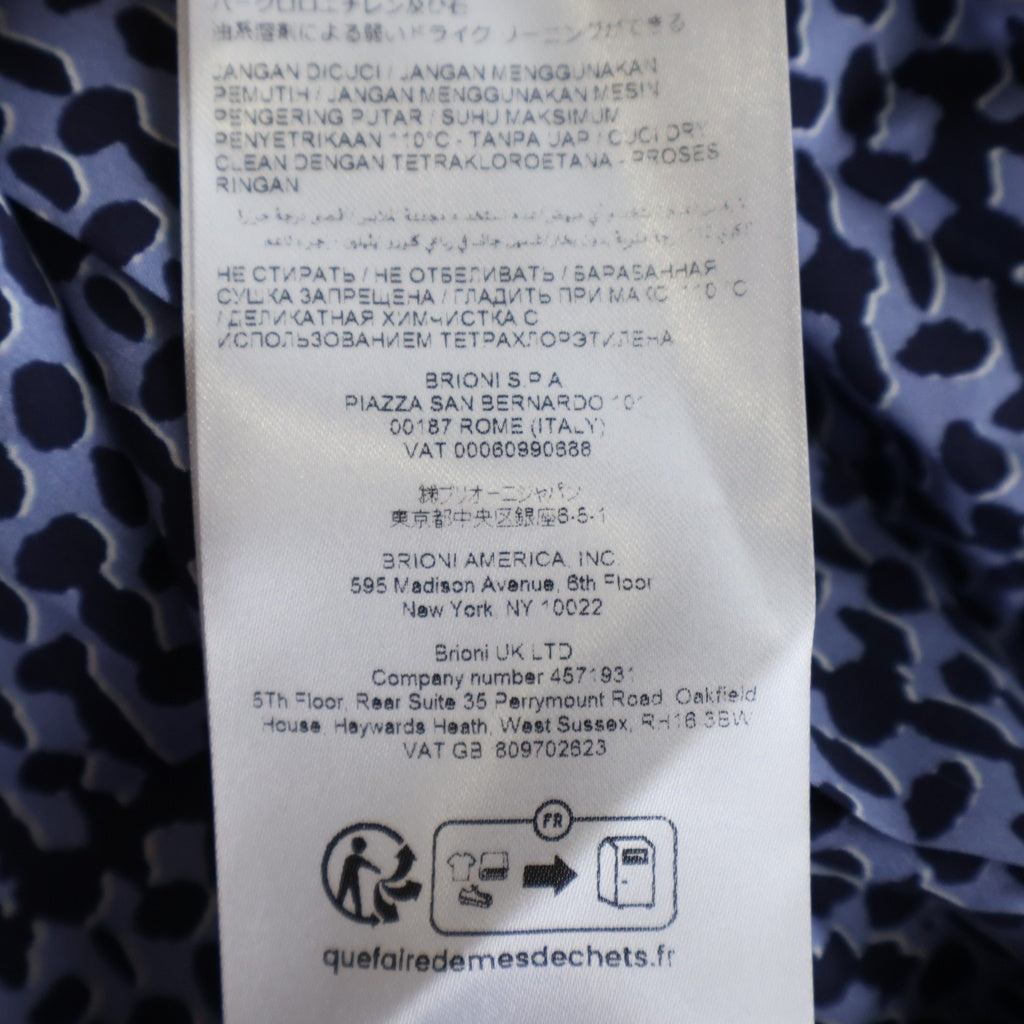 Brioni(ブリオーニ) 長袖シャツ 総柄 ブルーパープル #XL SCCS0L PA021