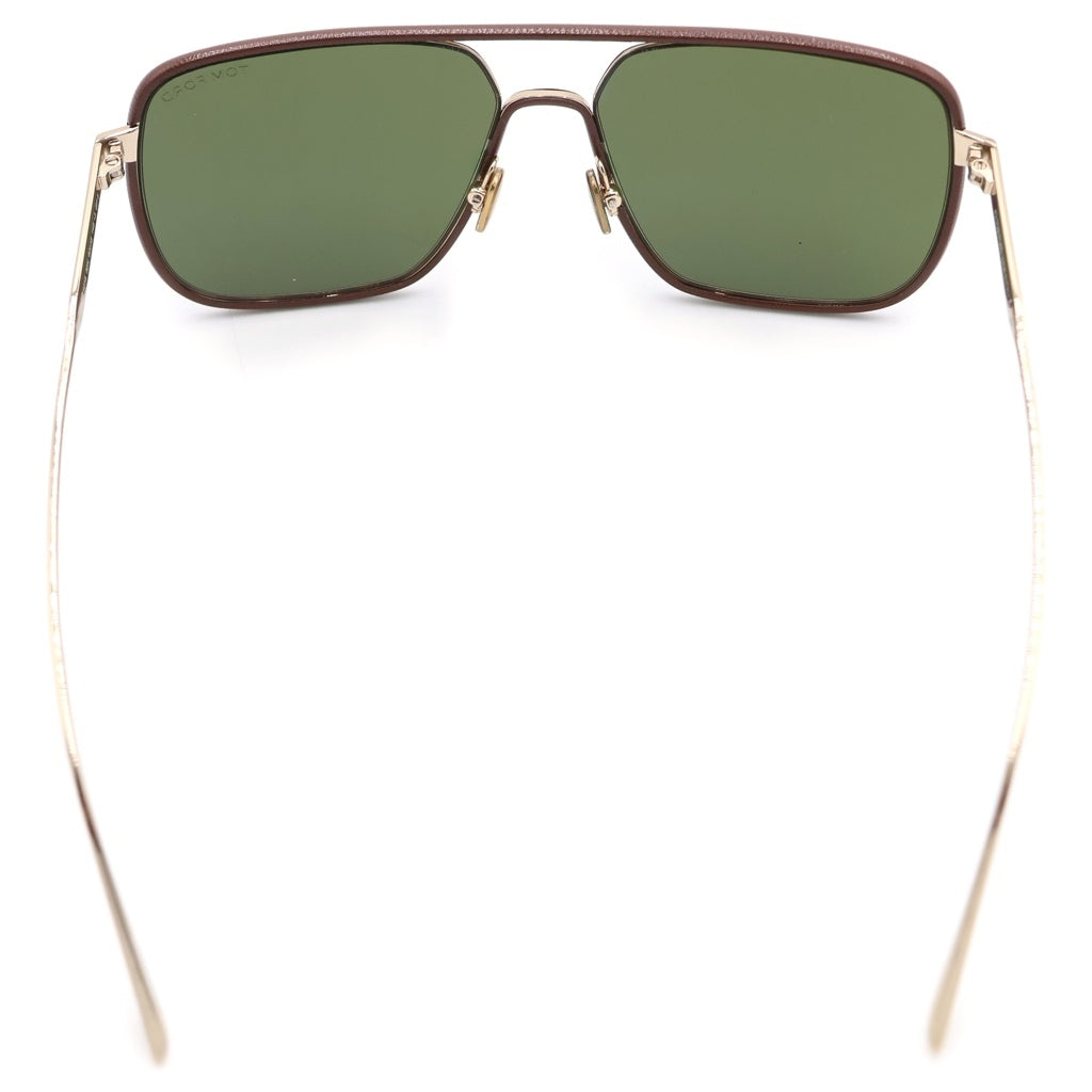 TOM FORD(トムフォード) Cliff-02 TF1015 サングラス アイウェア メガネ 眼鏡 カラーレンズ ティアドロップ レザー ブラック/ブラウン