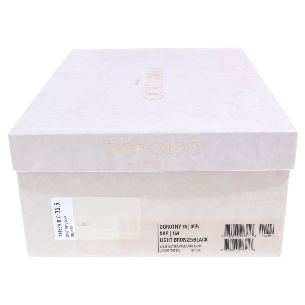 JIMMY CHOO(ジミーチュウ) ドロシー ポルカドット メッシュヒールパンプス グリッター ブラック #35 1/2 レディース