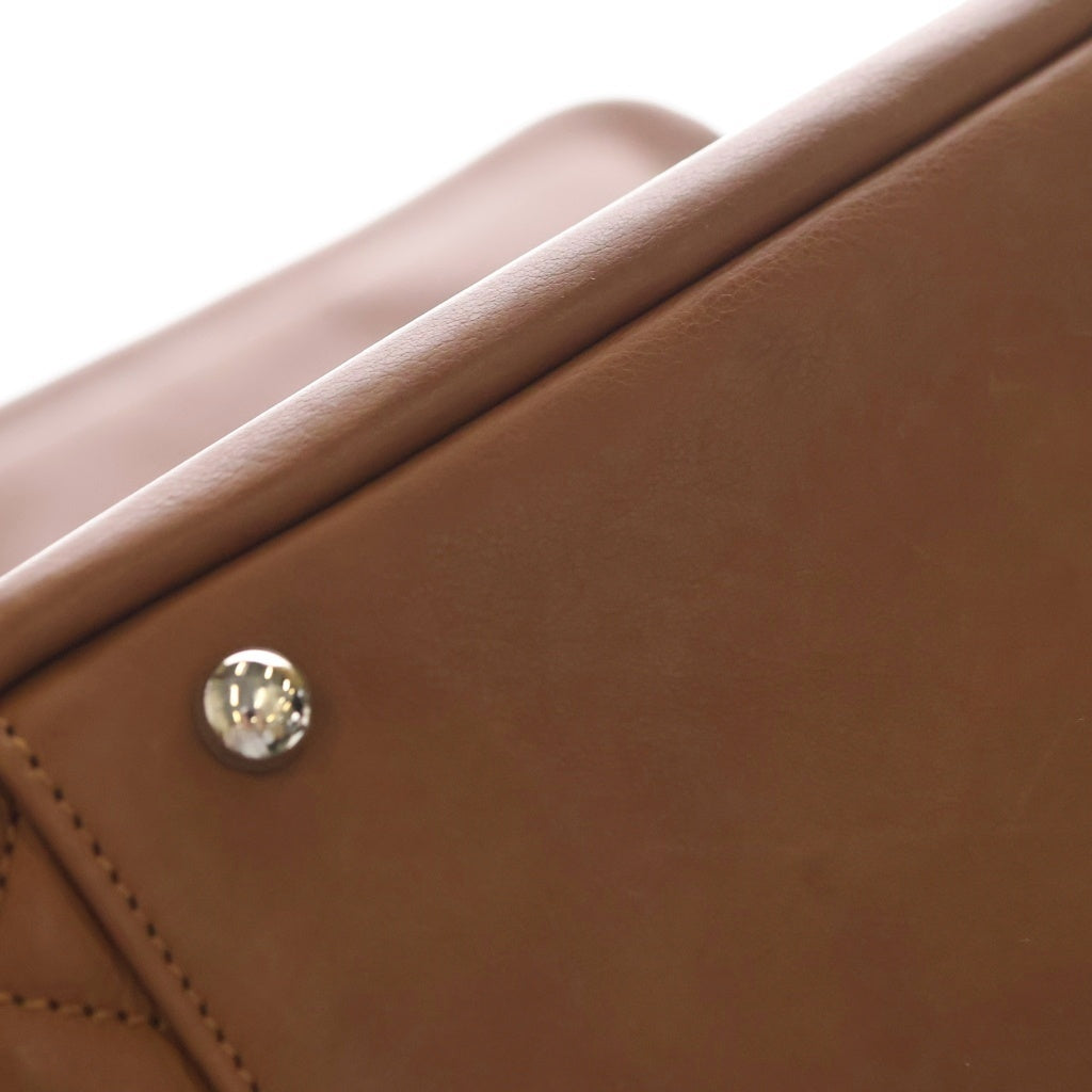 CHANEL(シャネル) ココマーク フリンジ チェーンショルダーフラップバッグ ハンドバッグ ブラウン レザー シルバー金具 レディース