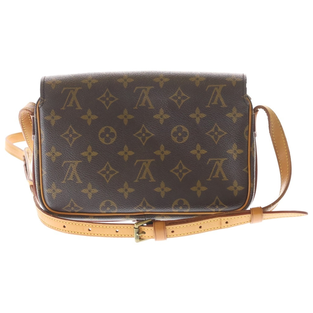 LOUIS VUITTON(ルイヴィトン) モノグラム サンジェルマン24 ショルダーバッグ ブラウン レザー×PVC M51210 ゴールド金具 レディース