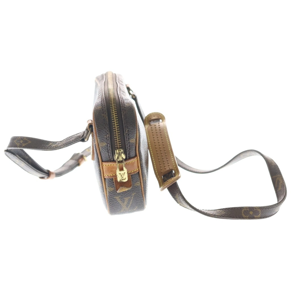 LOUIS VUITTON(ルイヴィトン) モノグラム マルリー バンドリエール ショルダーバッグ ミニバッグ ブラウン レザー×PVC M51828 ゴールド金具 レディース