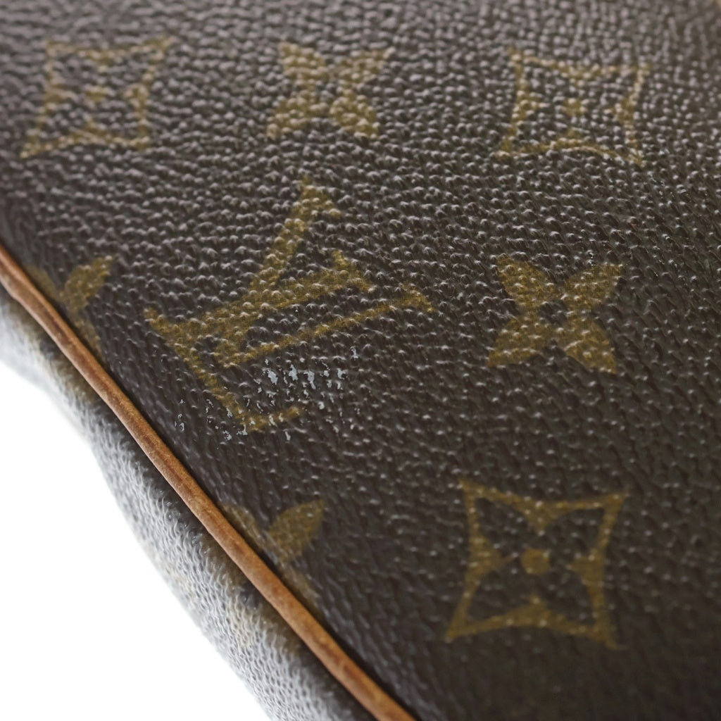 LOUIS VUITTON(ルイヴィトン) モノグラム マルリー バンドリエール ショルダーバッグ ミニバッグ ブラウン レザー×PVC M51828 ゴールド金具 レディース