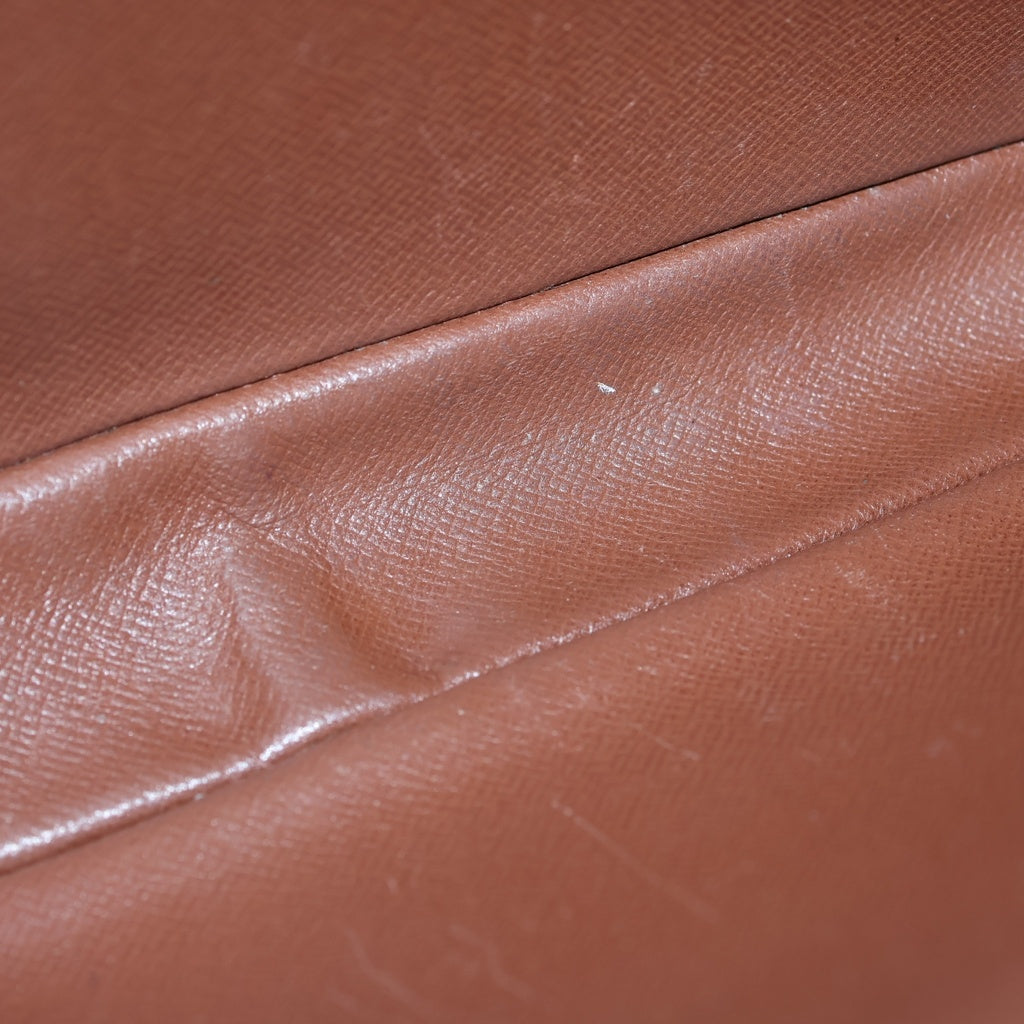 LOUIS VUITTON(ルイヴィトン) モノグラム マルリー バンドリエール ショルダーバッグ ミニバッグ ブラウン レザー×PVC M51828 ゴールド金具 レディース