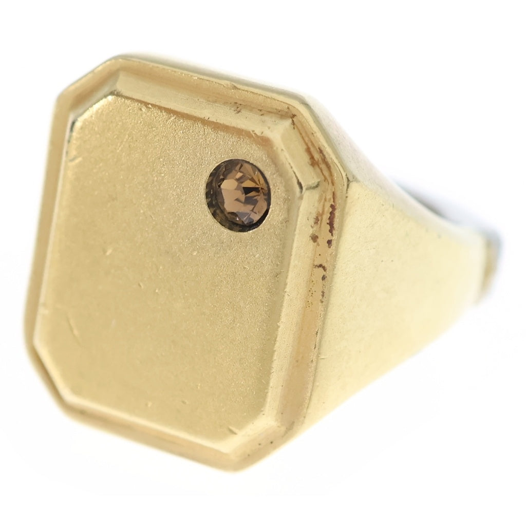 Maison Margiela(メゾンマルジェラ) SQUARE CHEVALIER RING スクエア シュヴァリエ スモーキークォーツ コンビ リング 指輪 ゴールド/シルバー SM1UQ0085 レディース