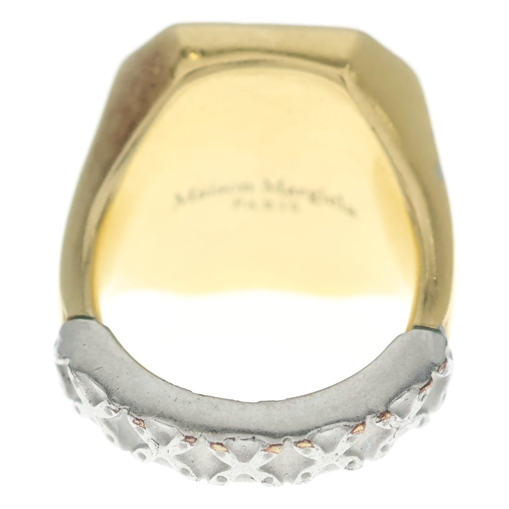 Maison Margiela(メゾンマルジェラ) SQUARE CHEVALIER RING スクエア シュヴァリエ スモーキークォーツ コンビ リング 指輪 ゴールド/シルバー SM1UQ0085 レディース