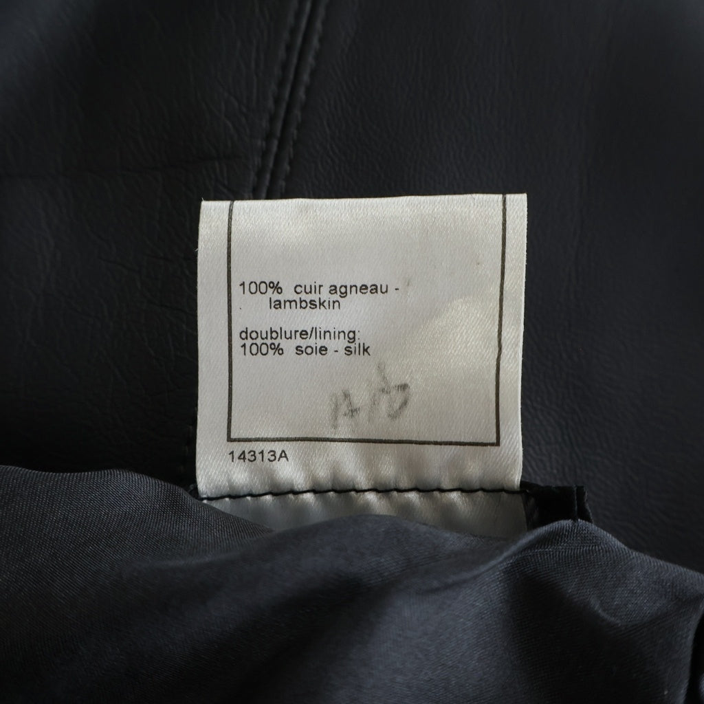 CHANEL(シャネル) ヴィンテージ レザー ロングスカート ブラック #36 P19745V01146 レディース