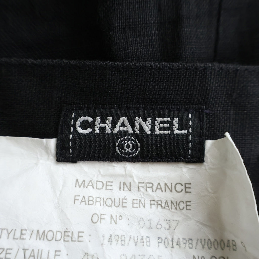 CHANEL(シャネル) ヴィンテージココボタンひざ丈スカート ブラック #40 P01498V00489 レディース