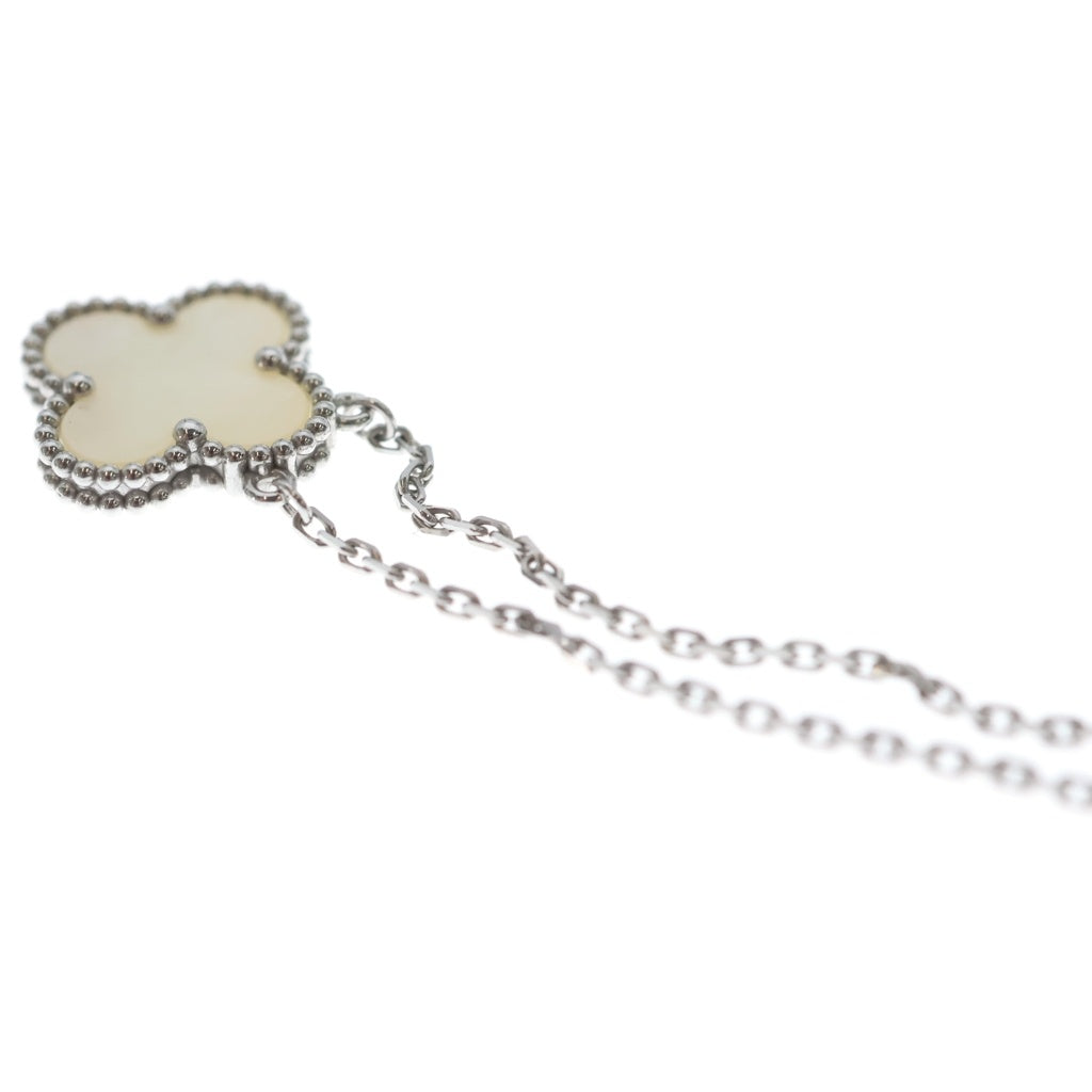 Van Cleef & Arpels(ヴァンクリーフアンドアーペル) ヴィンテージアルハンブラ マザーオブパール ネックレス K18WG ホワイトゴールド VCARF48700 レディース