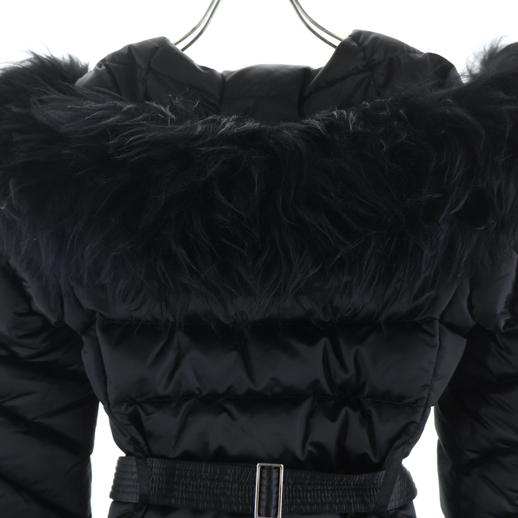 MONCLER(モンクレール) 24AW CUPIDONE GIUBBOTTO キュピドン ファー付き ジップアップ ナイロン ショート ダウンジャケット ブラック J20931A00177 59685 レディース