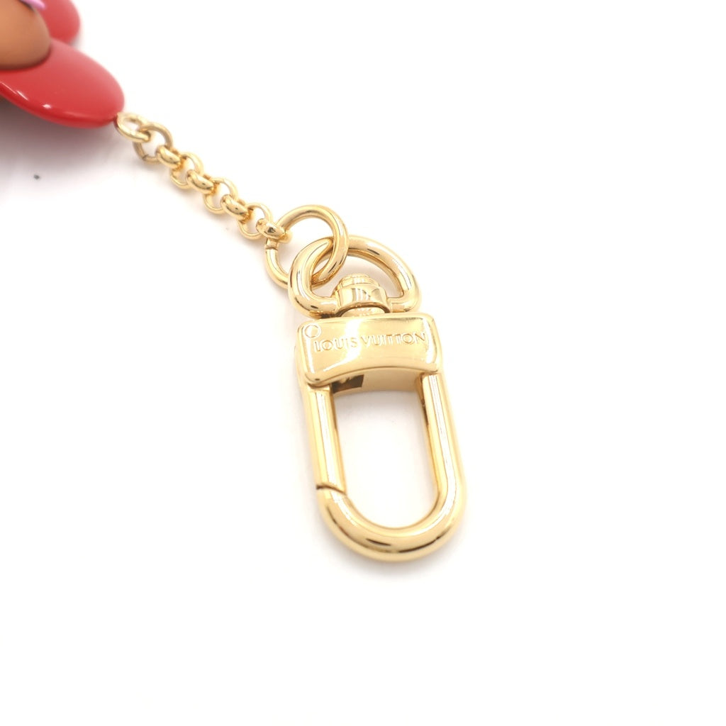LOUIS VUITTON(ルイヴィトン) 25SS ヴィヴィエンヌ・キャンディーハート バッグチャーム キーホルダー ブラウン/レッド M02349 レディース