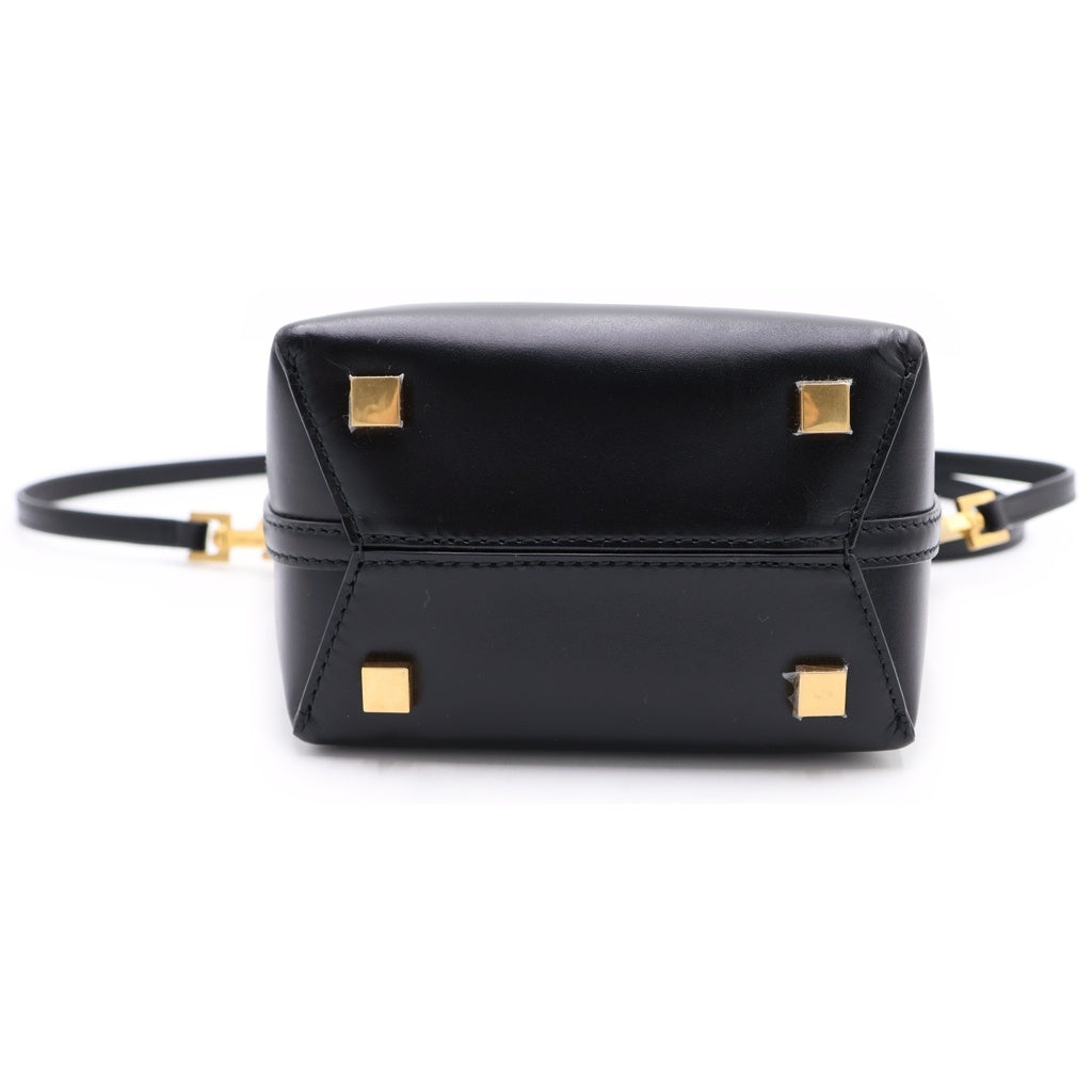 SAINT LAURENT PARIS(サンローランパリ) LE 37 ミニ バケット シャイニーレザー 2WAY ハンドバッグ ショルダーバッグ ブラック 765870 レディース