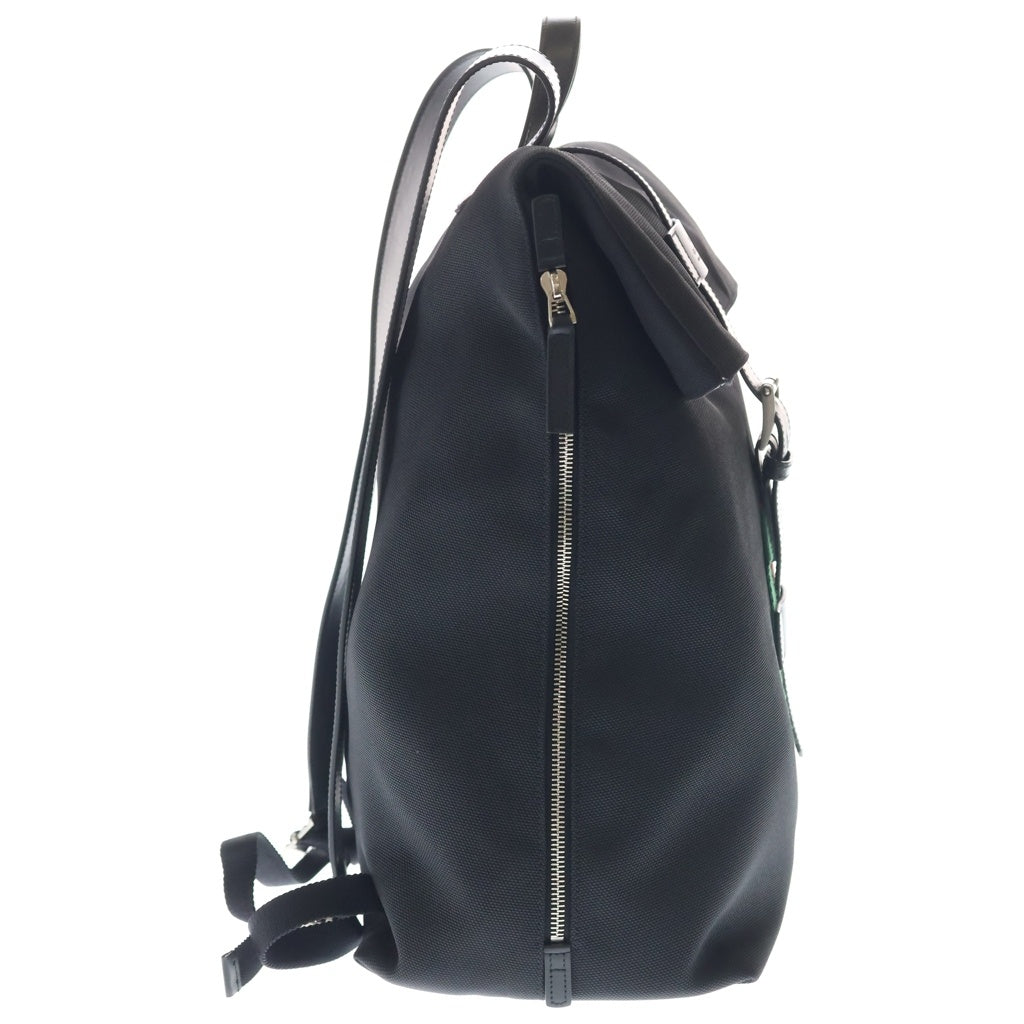 GUCCI(グッチ) シェリーライン バックパック リュックサック ブラック ナイロン×レザー 619749 シルバー金具 レディース
