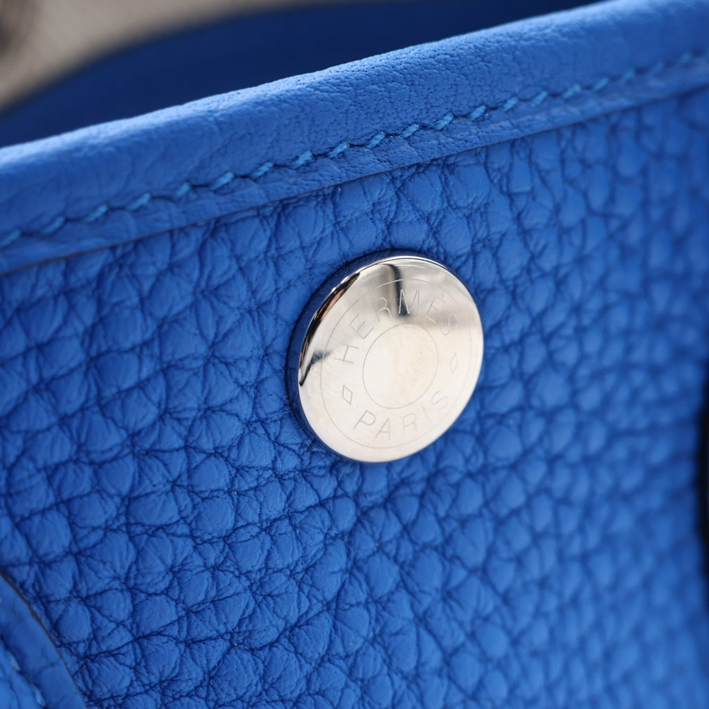 HERMES(エルメス) ネオ ガーデンパーティ 23 ハンドバッグ ニューブルーイドラ ネゴンダ トゴ シルバー金具 K刻印 レディース