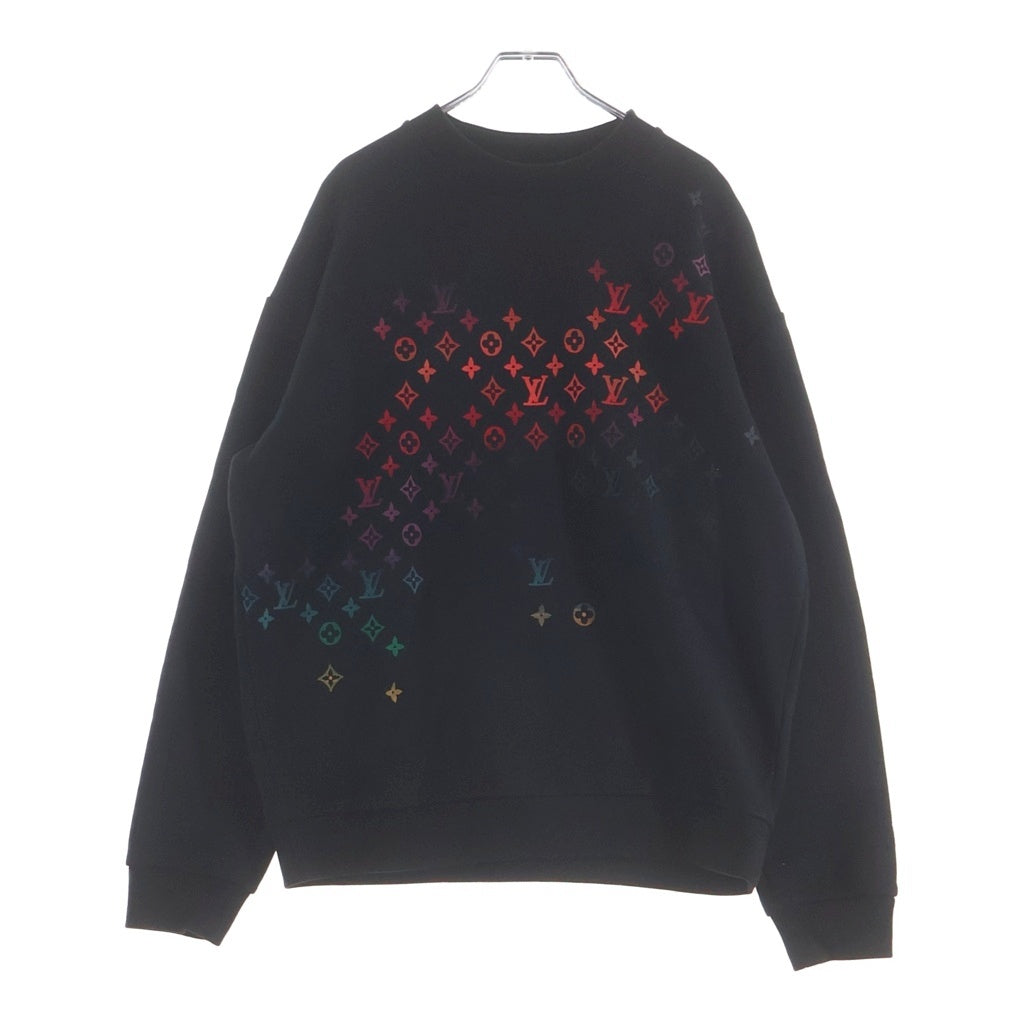 LOUIS VUITTON(ルイヴィトン) 24SS グラデーションモノグラム エンブロイダリースウェット プルオーバー トレーナー ブラック/レッド RM241M IHN HQY31W