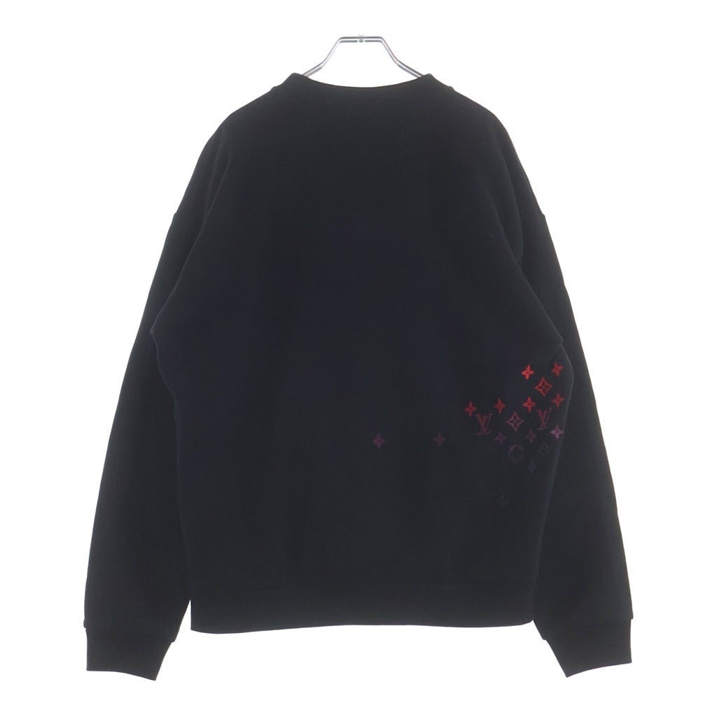 LOUIS VUITTON(ルイヴィトン) 24SS グラデーションモノグラム エンブロイダリースウェット プルオーバー トレーナー ブラック/レッド RM241M IHN HQY31W