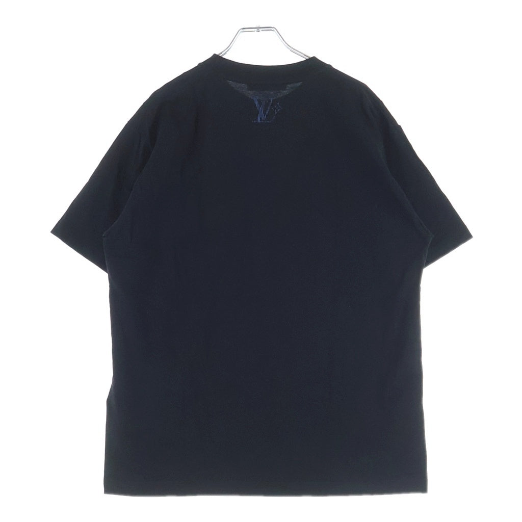 LOUIS VUITTON(ルイヴィトン) イリデセント LV バーズ ロゴプリントTシャツ カットソー コットン ブラック RM252MV