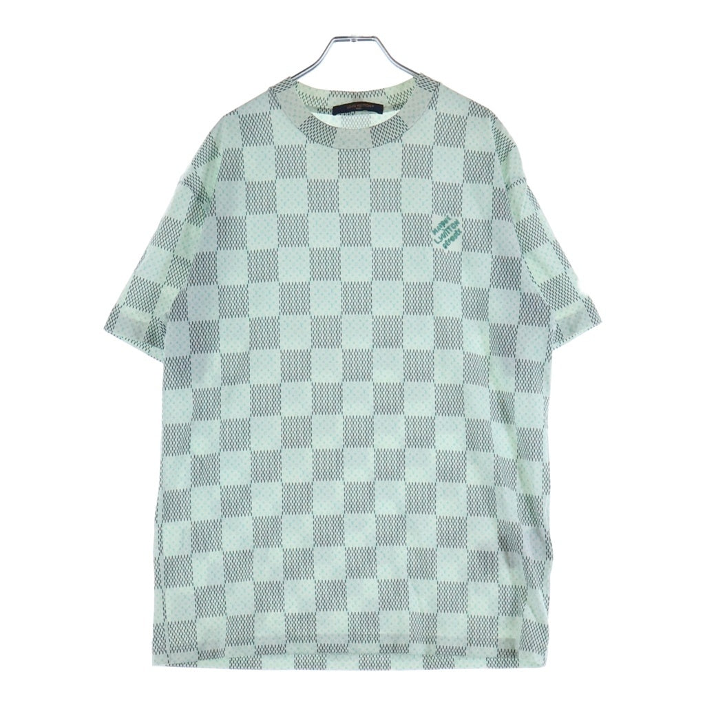 LOUIS VUITTON(ルイヴィトン) ダミエ モノグラムプリント クルーネック 半袖 Tシャツ カットソー ライトグリーン RM242MM NPG HRY10W